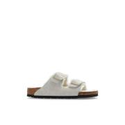 Birkenstock `Arizona Shearling` Tofflor Beige, Dam