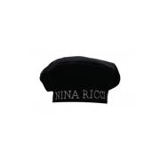 Nina Ricci Svart Ull Kashmir Damhatt Black, Dam