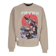 Alpha Industries Vintage Japan Warrior Crewneck Sweatshirt Beige, Herr