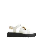 Tod's Mode Läder Sandal - Vit White, Dam