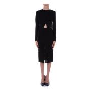 Elisabetta Franchi Svart Cut-Out Klänning Black, Dam