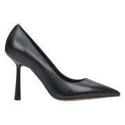 Estro Kvinnors Svarta Läderhögklackade Pumps Er00113230 Black, Dam