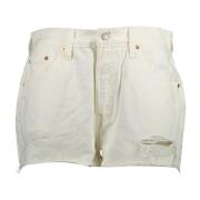 Levi's Vita Dam Denim Shorts 501 Stil White, Dam