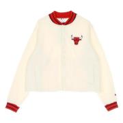 Nike NBA Courtside Jacka med Chicago Bulls Logo Beige, Dam