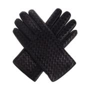 Bottega Veneta Leather gloves Blue, Herr