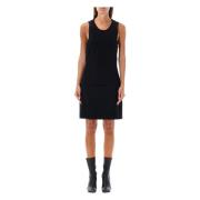 Courrèges Svart Huva Miniklänning Aw24 Black, Dam