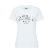 Ball Dam T-shirt med snygg tryck White, Dam