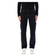 Saint Laurent Slim Carbon Black Denim Jeans Black, Herr