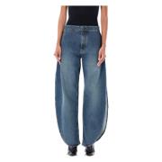 Alaïa Vintage Blå Petal Jeans Blue, Dam