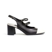 Carel Svart Slingback Pumps med Is Tå Black, Dam