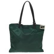 Fendi Vintage Pre-owned Tyg totevskor Green, Dam