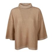 Fabiana Filippi Turtle Neck Sweater Brown, Dam