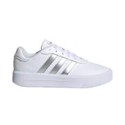 Adidas Platform Sneakers Vit Court Stil White, Dam