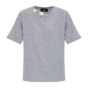 Dsquared2 T-shirt med logotyp Gray, Dam