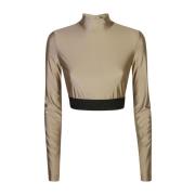 Just Cavalli Beige Sweatshirt för Kvinnor Aw24 Beige, Dam