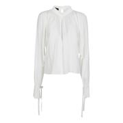 Pinko Elegant Metz Blus för Kvinnor White, Dam