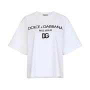 Dolce & Gabbana Casual Bomull T-shirt White, Dam