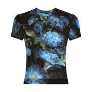 Dolce & Gabbana Stilren T-shirt med Unik Design Multicolor, Dam