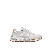 Premiata Sneakers i vintagestil med levande detaljer White, Dam