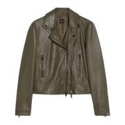 Pennyblack Biker Läderjacka Ultra Stil Green, Dam