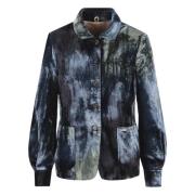 Luis Trenker Velvet Dyed Jacket Blue, Dam