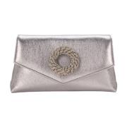 Hibourama Elegant Juvel Clutch i Silver Gray, Dam