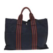 Hermès Vintage Pre-owned Canvas totevskor Blue, Dam