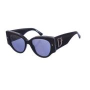 Dsquared2 Fjäril Stil Acetat Solglasögon Black, Dam