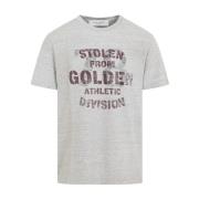 Golden Goose Modern grå T-shirt med vintage tryck Gray, Herr