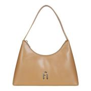 Furla Glittrande Axelväska Beige, Dam