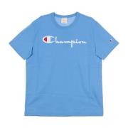 Champion Ljusblå Crewneck Tee Shirt Blue, Herr