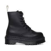 Dr. Martens Eko-läder dragkedjestövlar, svart plattformsula Black, Dam