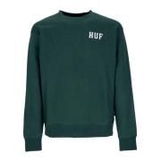 HUF Skoggrön Crewneck Sweatshirt med Logo Green, Herr