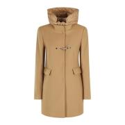 Fay Nylon Toggle Coat Front Brown, Dam