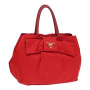 Prada Vintage Pre-owned Tyg prada-vskor Red, Dam