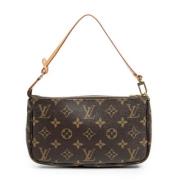 Louis Vuitton Vintage Pre-owned Canvas handvskor Brown, Dam