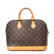 Louis Vuitton Vintage Pre-owned Belagd canvas handvskor Brown, Dam