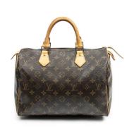 Louis Vuitton Vintage Pre-owned Belagd canvas handvskor Brown, Dam