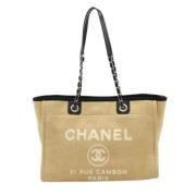 Chanel Vintage Pre-owned Laeder chanel-vskor Beige, Dam