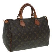 Louis Vuitton Vintage Pre-owned Canvas handvskor Brown, Dam