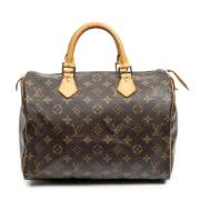 Louis Vuitton Vintage Pre-owned Belagd canvas handvskor Brown, Dam