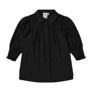 Munthe Feminin blus med vackra smokdetaljer Black, Dam