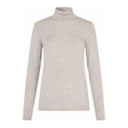 Masai Beige Melange Turtleneck Topp Beige, Dam