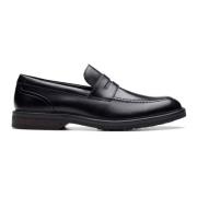 Clarks Svart herrloafer med vadderad fotbädd Black, Herr