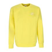 Nike Gul Crewneck Sweatshirt med Micro Ribbed Muddar Yellow, Herr