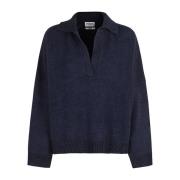 Essentiel Antwerp Stickad Pullover för Guardian Stil Blue, Dam