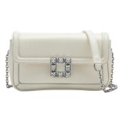 Roger Vivier Liten Crossbody-väska Viv' Jeu Beige, Dam