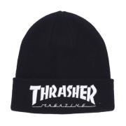 Thrasher Svart Logotyp Beanie Mössa Black, Herr