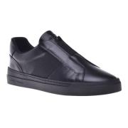 Baldinini Trainers in black leather Black, Herr