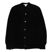 Comme des Garçons Svart Ullstickad Kofta Black, Herr